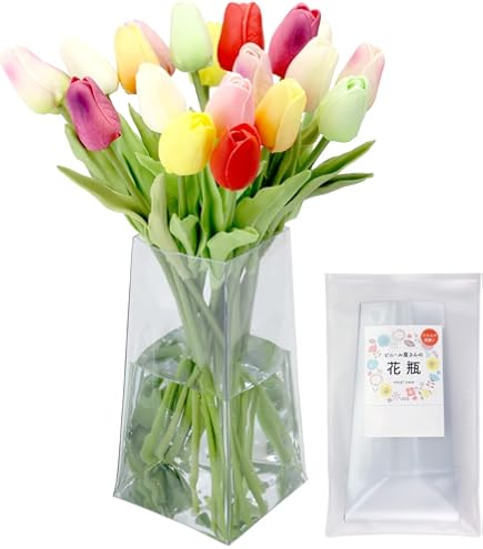 Amazon.co.jp: 折り畳める 花瓶 超軽量 割れない 一輪挿し フラワー